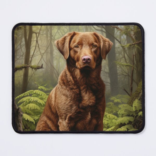 Item preview, Chesapeake Bay Retriever Dog Painting in Vintage Retro Style designed and sold by retriever-dogs.