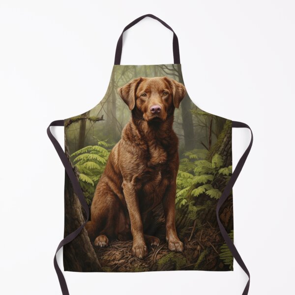 Item preview, Chesapeake Bay Retriever Dog Painting in Vintage Retro Style designed and sold by retriever-dogs.
