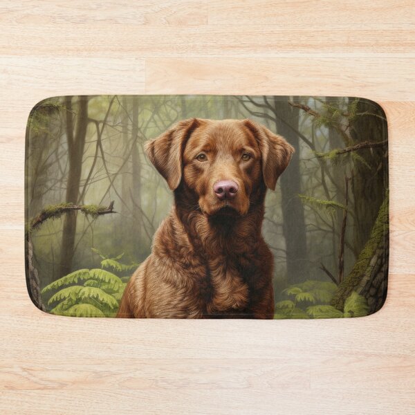 Item preview, Chesapeake Bay Retriever Dog Painting in Vintage Retro Style designed and sold by retriever-dogs.