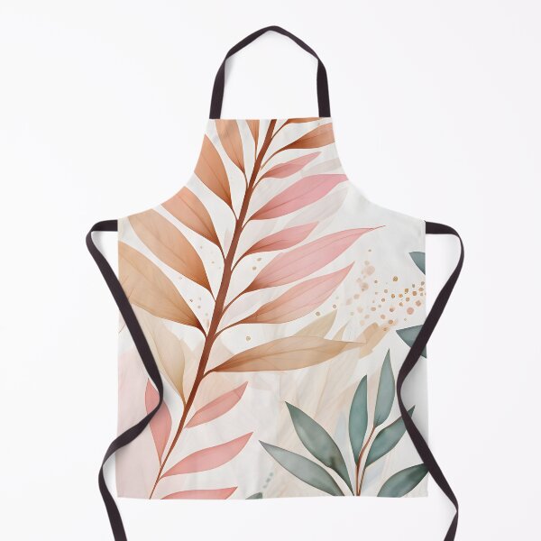 Item preview, Mid Century Botanical Retro Geometric Leaves  Florals  Peach Olive Green  designed and sold by Prints and Lifestyle.