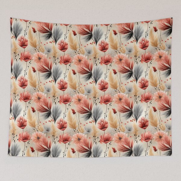 Item preview, Bohemian pattern incorporating bird feathers and dream designed and sold by cozycrafts3.