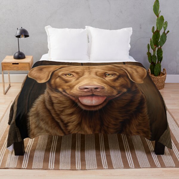 Item preview, Chesapeake Bay Retriever Dog Painting in Vintage Retro Style designed and sold by retriever-dogs.
