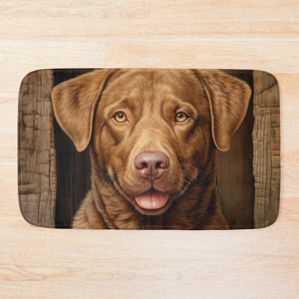 Item preview, Chesapeake Bay Retriever Dog Painting in Vintage Retro Style designed and sold by retriever-dogs.