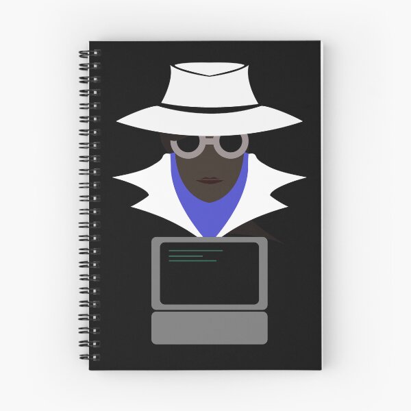 Item preview, Lady White (Afro W/Computer): A Cybersecurity Design designed and sold by McNerdic.
