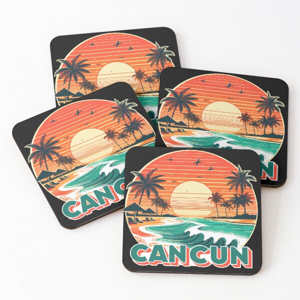 Item preview, Cancun Mexico Beach | Retro vintage sunset designed and sold by DynastyArt.