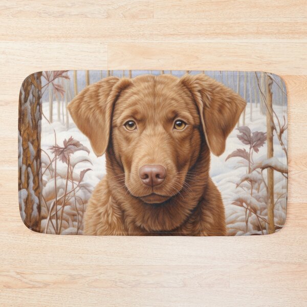Item preview, Chesapeake Bay Retriever Dog Painting in Vintage Retro Style designed and sold by retriever-dogs.