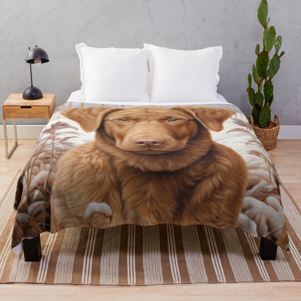Item preview, Chesapeake Bay Retriever Dog Painting in Vintage Retro Style designed and sold by retriever-dogs.