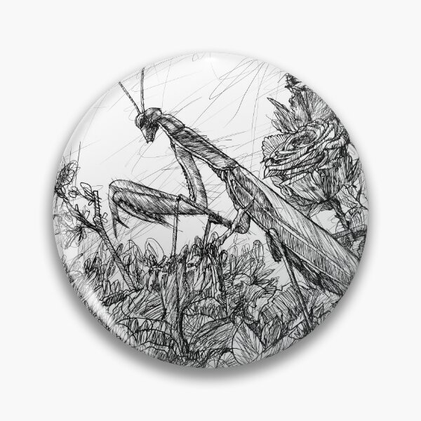 Item preview, PRAYING MANTIS ink painting.1 designed and sold by lautir.
