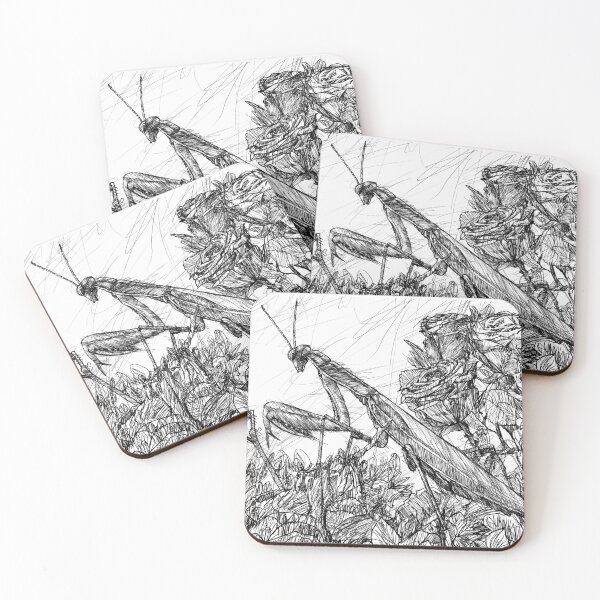 Item preview, PRAYING MANTIS ink painting.1 designed and sold by lautir.