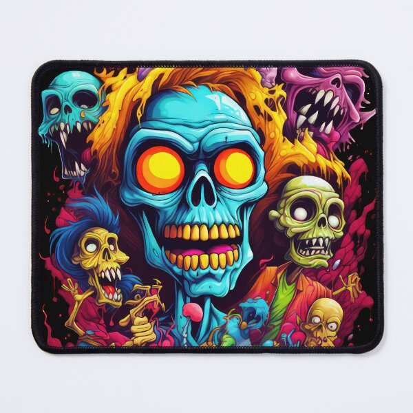 Item preview, Psychedelic Skull, Crazy Death, Dark Symbol, Darkness, Danger, Transience, Fear, Macabre Art designed and sold by psytrancedesign.