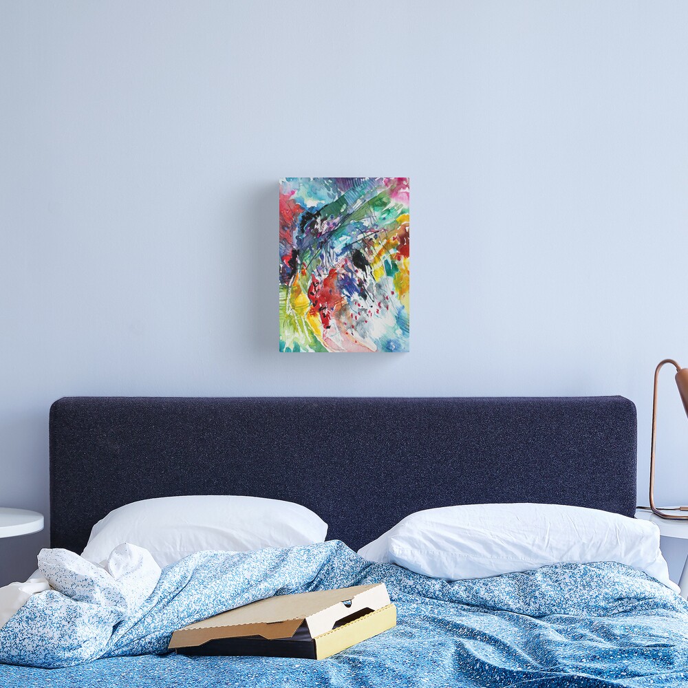 Rainbow landscape - Original abstract watercolour by Francesca Whetnall Canvas Print
