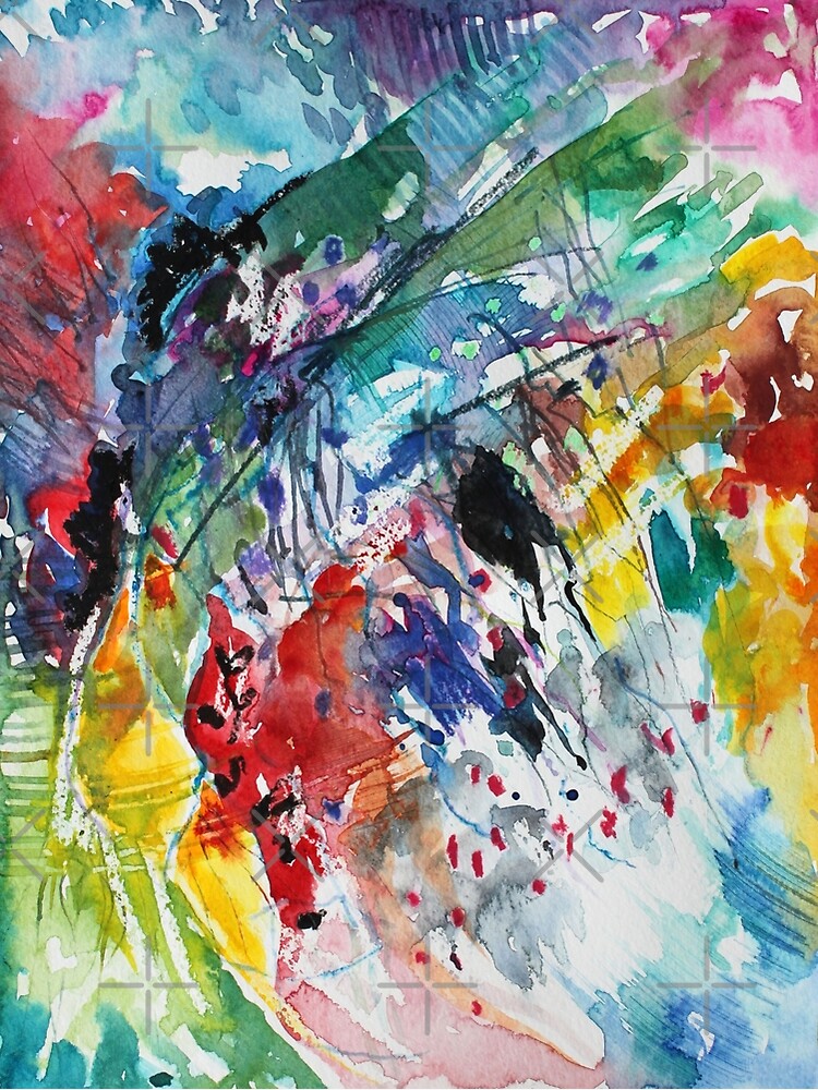 Rainbow landscape - Original abstract watercolour by Francesca Whetnall by Cecca-Designs