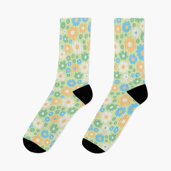 Artikelvorschau, GROOVY RETRO FLOWER POWER GIRLY 70ER UND 60ER JAHRE STIL GRÜN UND ORANGE entworfen und verkauft von blomastudios.