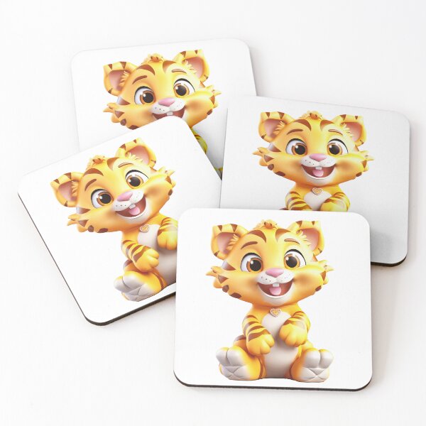 Item preview, Tiny Tiger's Cheerful Day - Cute Animal Art for Kids designed and sold by lematworks.
