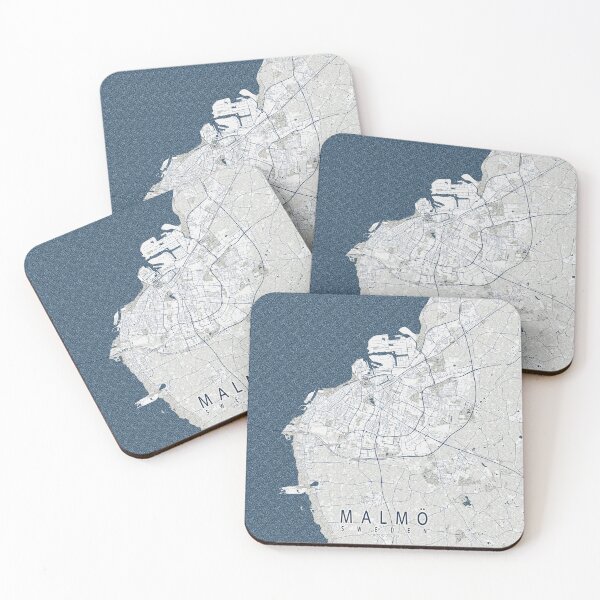 Item preview, Malmo City Map of Scania, Sweden - Coastal designed and sold by deMAP.