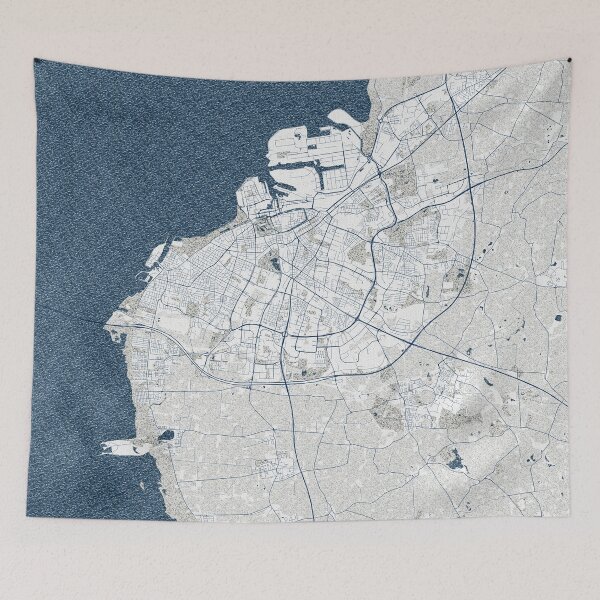 Item preview, Malmo City Map of Scania, Sweden - Coastal designed and sold by deMAP.