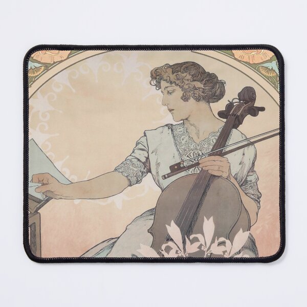 Item preview, Zdenka Cerny, The Greatest Bohemian Violoncellist, by Alphonse Mucha. HIGH DEFINITION designed and sold by MINDTHECHERRY.