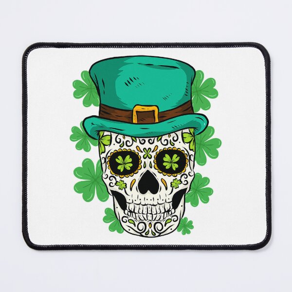 Item preview, Happy St Patrick's Day Sugar Skull Shamrock Gift designed and sold by BalladOfZeus.