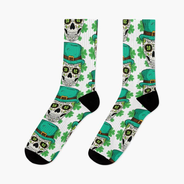 Item preview, Happy St Patrick's Day Sugar Skull Shamrock Gift designed and sold by BalladOfZeus.