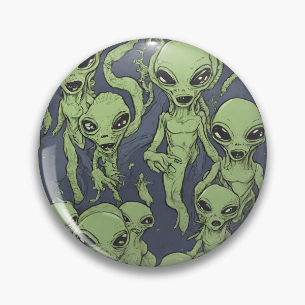 Artikelvorschau, Grüner Alien mit großen Augen entworfen und verkauft von TimeOfTheFuture.