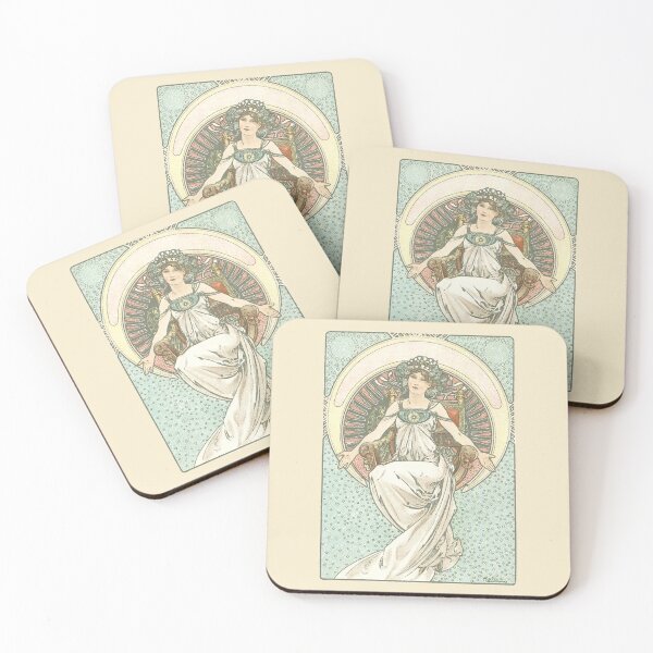 Item preview, Untitled Postcard, by Alphonse Mucha. (Original colors) designed and sold by MINDTHECHERRY.