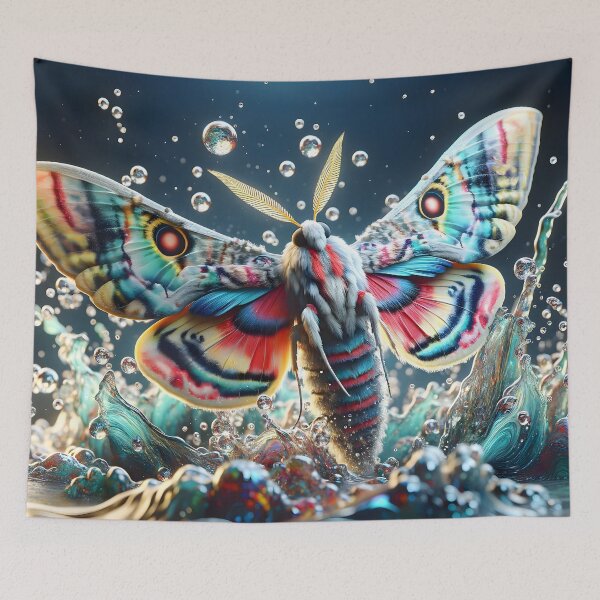 Item preview, Colorful Moth Vibrant Splatters designed and sold by PuzzledBean.