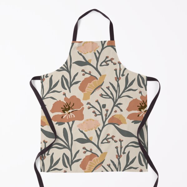 Item preview, Retro Floral Pattern in Light Beige designed and sold by SamJanner.