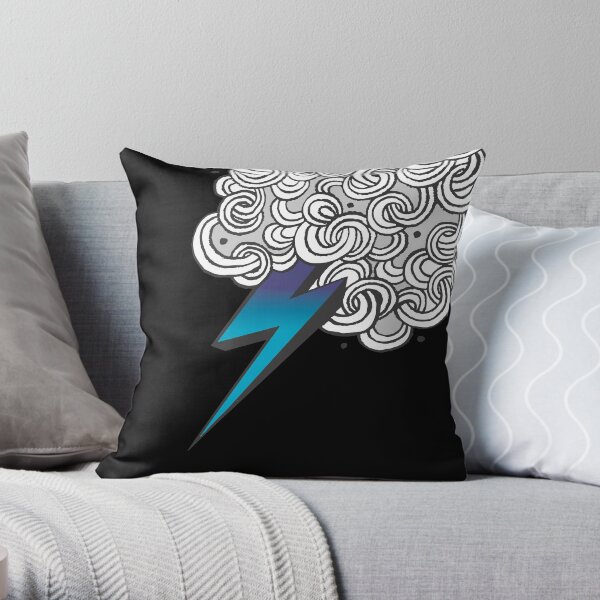 Ride the Lightning - Purple Blue Ombre Throw Pillow