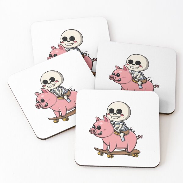 Item preview, Preppy skeleton baby pig rider  designed and sold by bukajart.