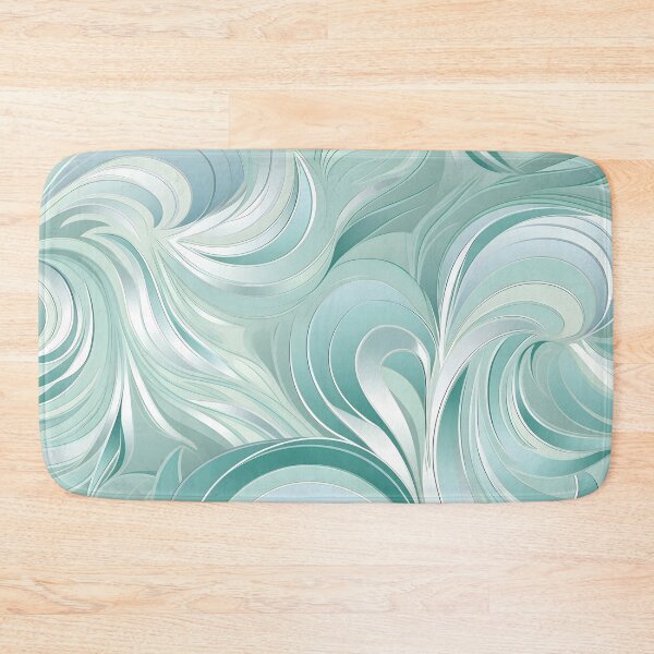 Item preview, Seafoam swirling decorative print designed and sold by dcrc.