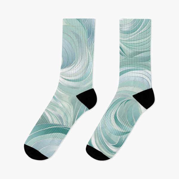 Item preview, Seafoam swirling decorative print designed and sold by dcrc.