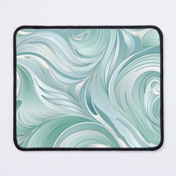 Item preview, seafoam swirling decorative print designed and sold by dcrc.