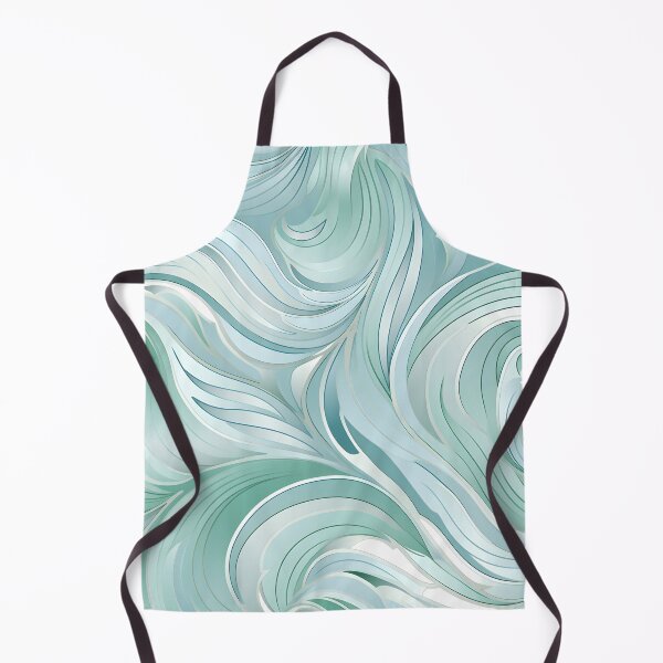 Item preview, seafoam swirling decorative print designed and sold by dcrc.