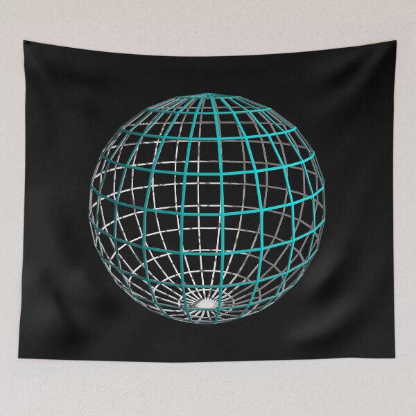 Item preview, Mandala (turquoise grid sphere)  designed and sold by Whimsy Trail Co.