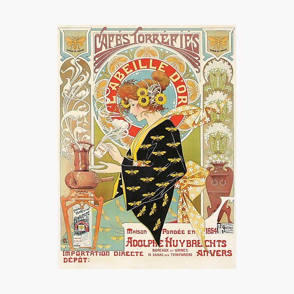 Item preview, Cafes Torrefies, L Abeille d Or. (1899), by Albert Castille. HIGH DEFINITION designed and sold by MINDTHECHERRY.
