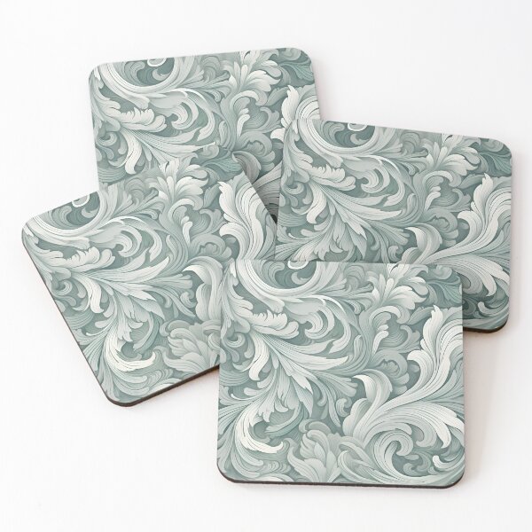 Item preview, seafoam swirling decorative print designed and sold by dcrc.