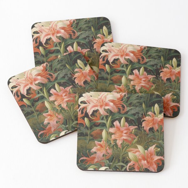 Item preview, Lily Tile 06: Trumpets of Purity in Pastel Dreams, Dew Kissed by Fragrance designed and sold by TheBrainArt.