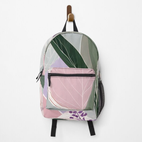 Item preview, Mid Century Botanical Retro Geometric Leaves Florals Peach, Green designed and sold by Prints and Lifestyle.