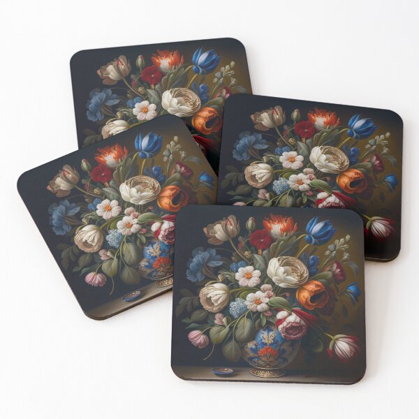Item preview, Old Royal Dutch Master Bouquet | Flowers in vase  designed and sold by Textured-art.