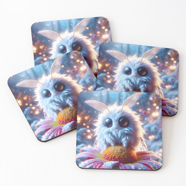 Item preview, Cute Fluffy Moth Fantasy Winter Landscape designed and sold by PuzzledBean.