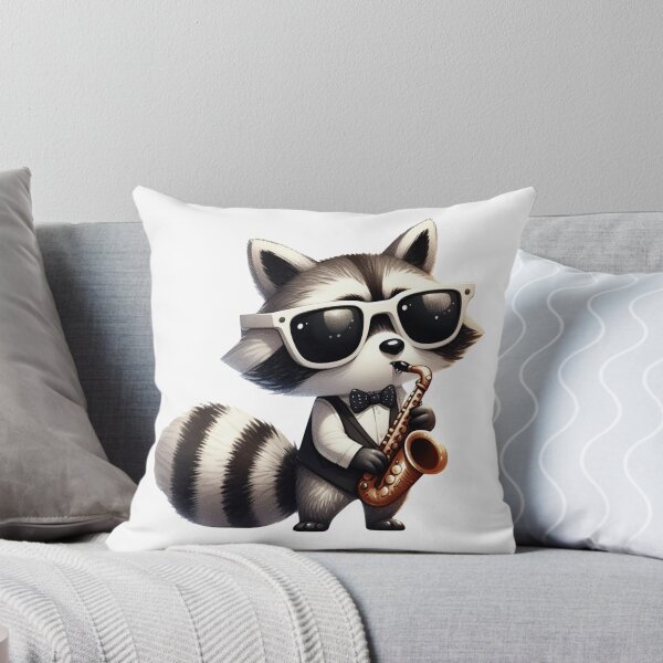 Item preview, Racoon Playing Saxophone - Jazzy Bandit Grooves: Raccoon's Melodic Mischief! designed and sold by Kkoriginal.
