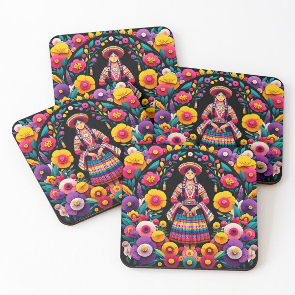 Item preview, Peruvian Native Colorful Flowers and Traditional Andes Attire designed and sold by ARVA-Digital.