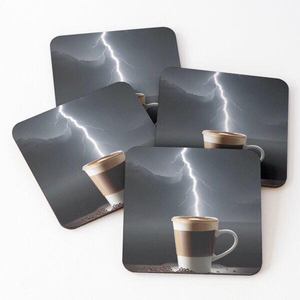 Item preview, Lightning Coffee designed and sold by ApathyMinusArt.