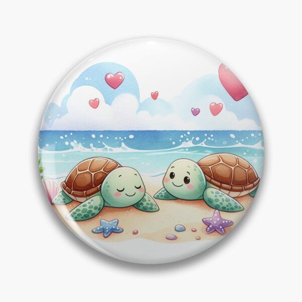 Item preview, Cute Sea Turtle  Valentine Couple 11 designed and sold by mushizaman.