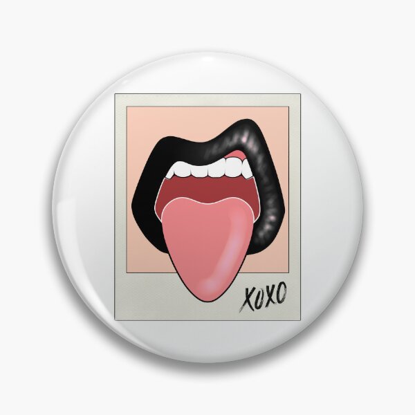 Artikelvorschau, Snapshot XOXO Black Vinyl Lips Zunge ragt heraus entworfen und verkauft von ObsidianDaz.