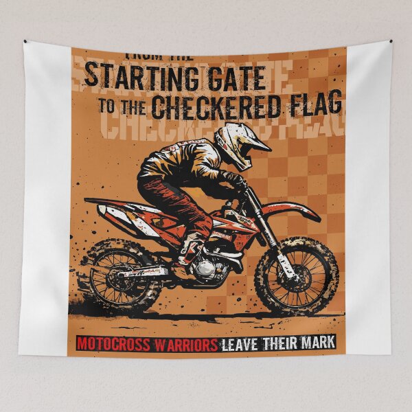 Item preview, From the starting gate to the checkered flag, Motocross warriors leave their mark designed and sold by Concept-Hub.