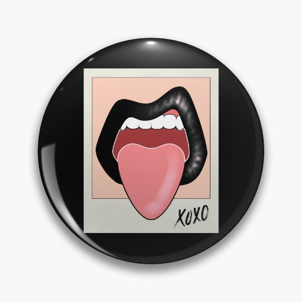 Artikelvorschau, Snapshot XOXO Black Vinyl Lips Zunge ragt heraus entworfen und verkauft von ObsidianDaz.