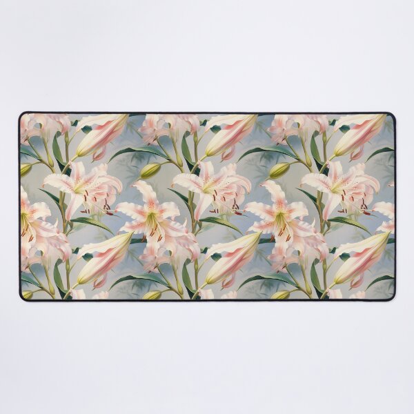 Item preview, Lily Tile 07: Trumpets of Purity in Pastel Dreams, Dew Kissed by Fragrance designed and sold by TheBrainArt.