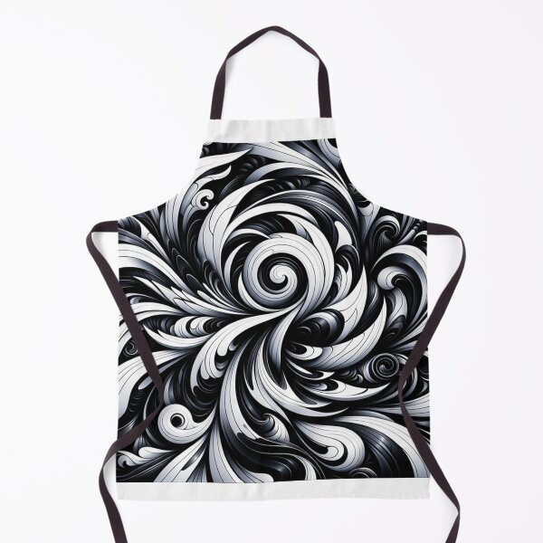 Aperçu de l'œuvre Tourbillons noirs et blancs : design torsadé créée et vendue par Graffiti-Space.