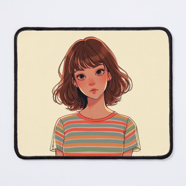 Item preview, Sunshine Stripes & Sparkling Smiles: A Kawaii Girl's Shy Glow designed and sold by Tincanninja.